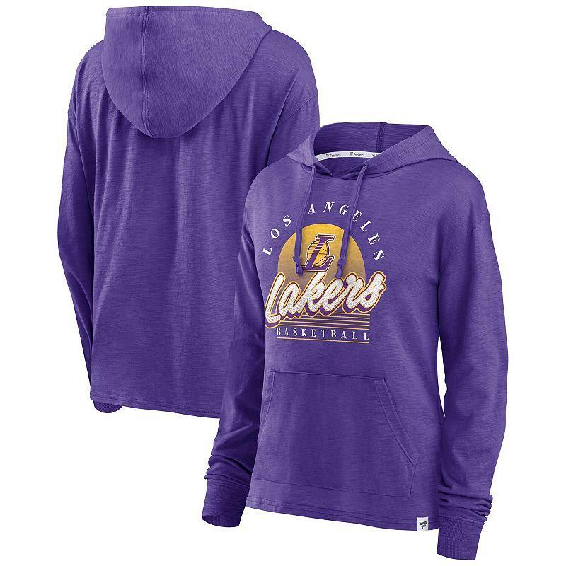 Womens Fanatics Branded Los Angeles Lakers Full Steam Slub Hoodie T-Shirt Product Image