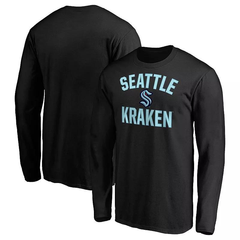 Mens Black Seattle Kraken Victory Arch Long Sleeve T-shirt Product Image