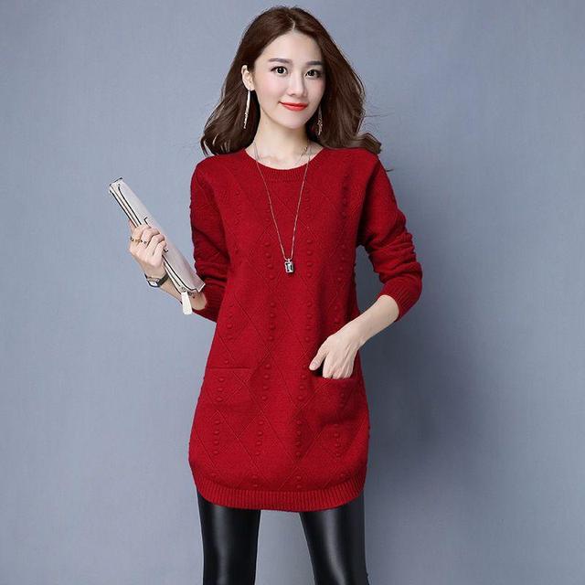 Pocketed Long Sweater Product Image