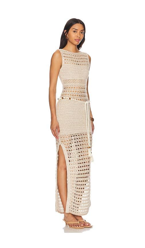 Kylan Dress In Metallic Ivory Bronze Product Image