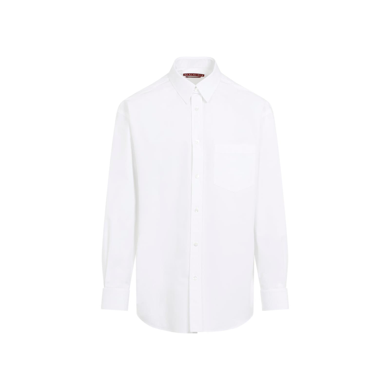 GUCCI Cotton Poplin Shirt In White Product Image