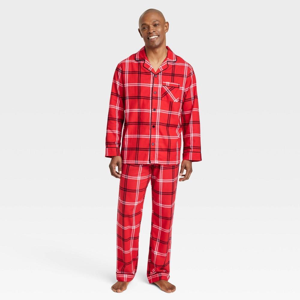 Mens Plaid Flannel Matching Family Pajama Set - Wondershop Red Product Image