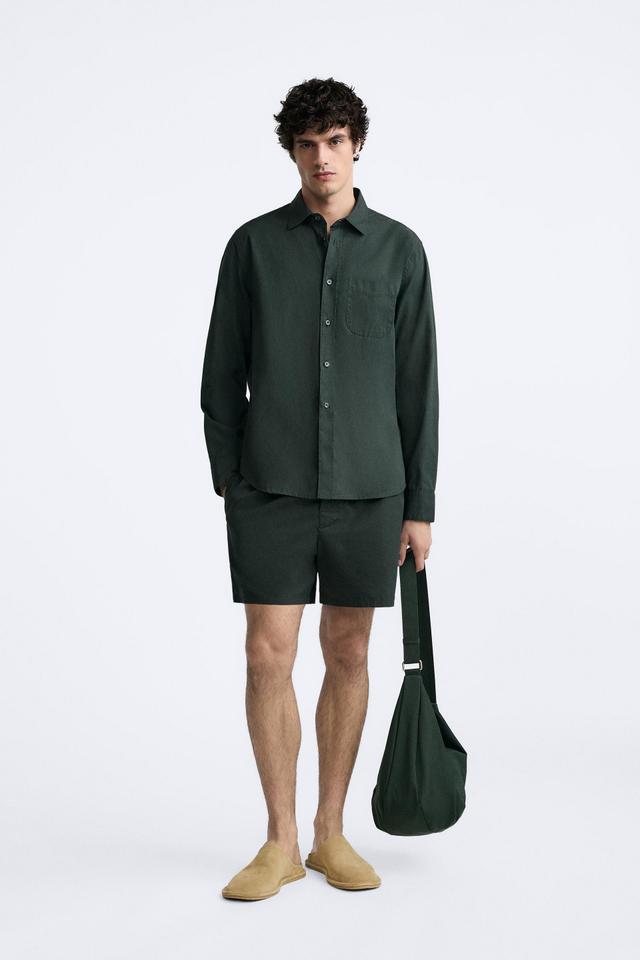 WASHED POPLIN SHORTS Product Image