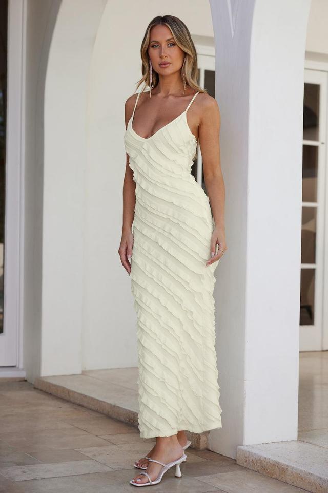 Flirty Fun Maxi Dress White Product Image