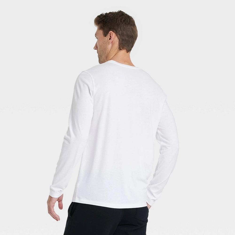 Mens Every Wear Long Sleeve T-Shirt - Goodfellow & Co White XXL Product Image