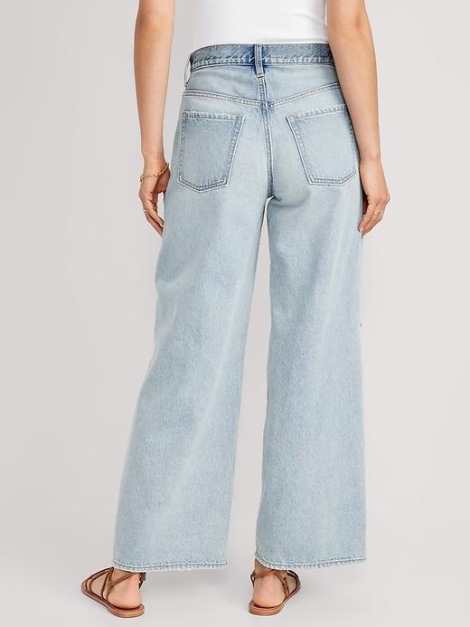 Extra High-Waisted Baggy Wide-Leg Jeans Product Image