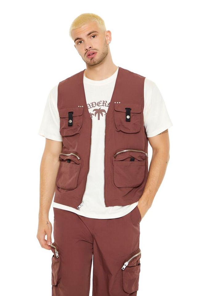 Zip-Up Utility Cargo Vest | Forever 21 Product Image