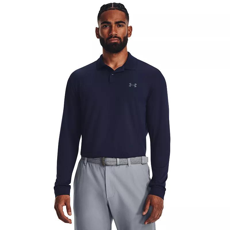 Mens Under Armour Performance 3.0 Long Sleeve Polo Product Image