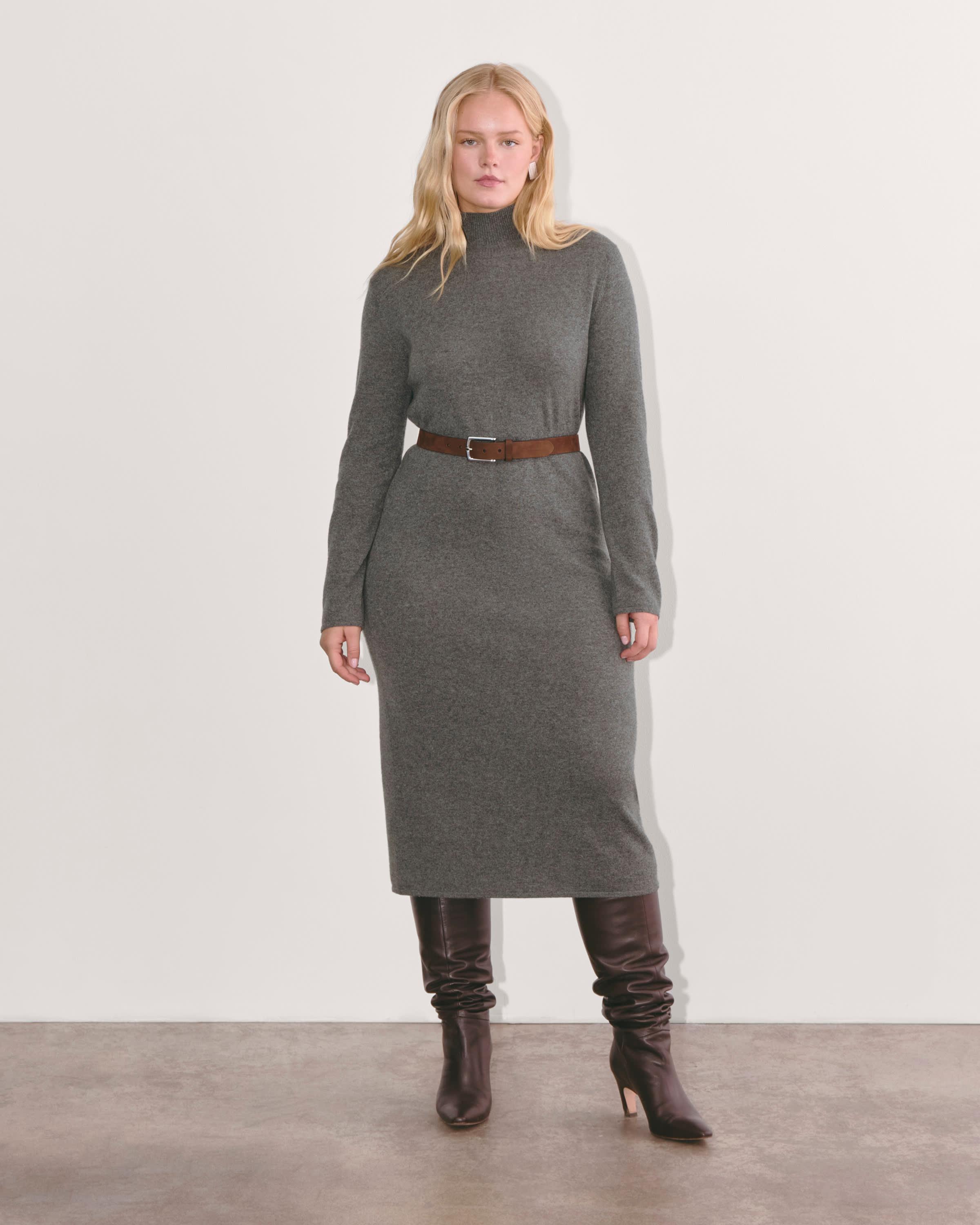 The Turtleneck Sweater Dress in Cashmere Product Image