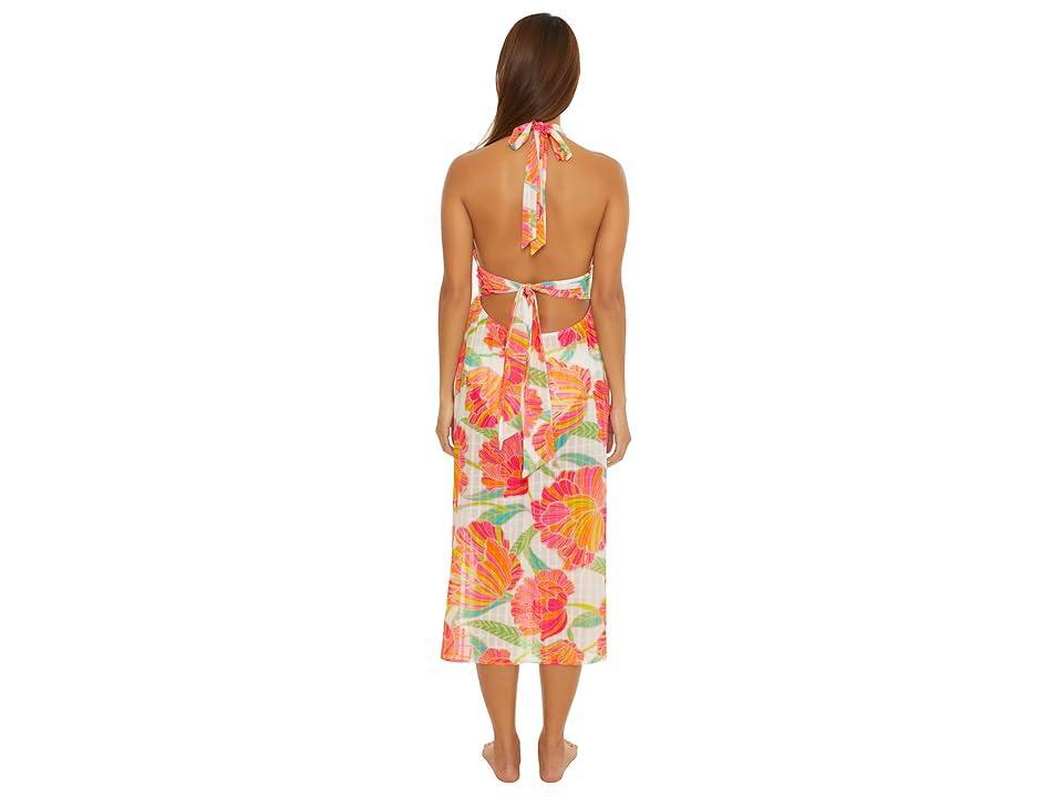 Trina Turk Poppy High Neck Dress (White Multi) Women's Swimwear Product Image