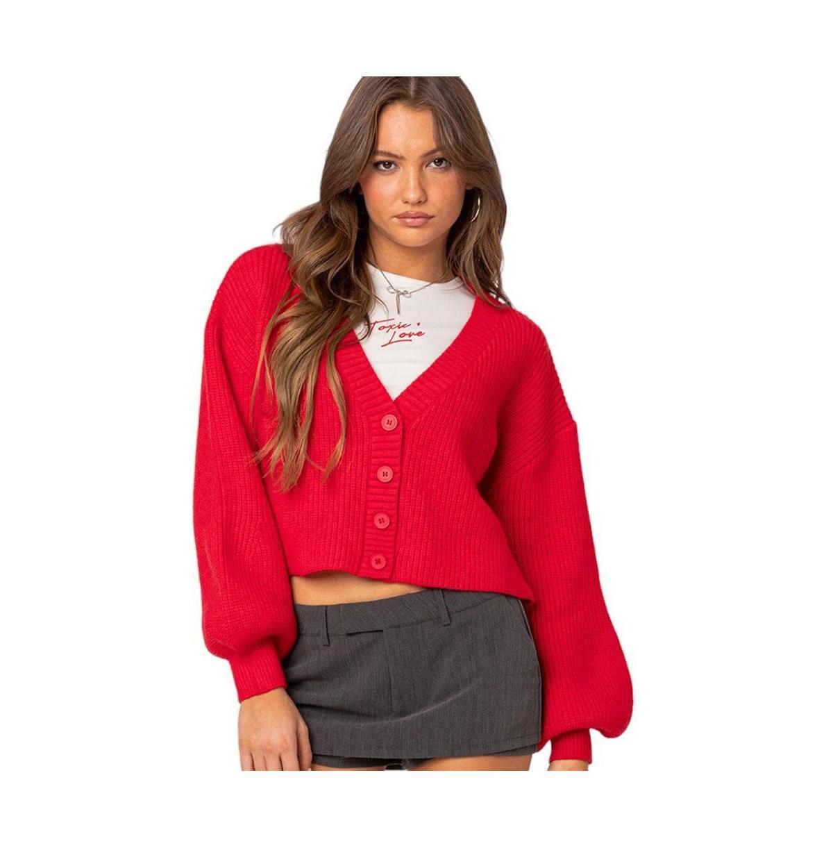 EDIKTED Sabrina Chunky Crop Cardigan Product Image