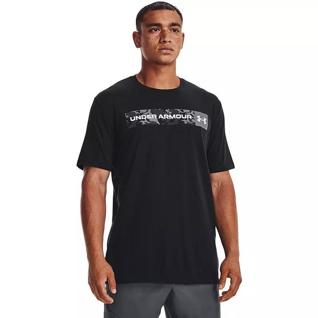 Under Armour Mens Camo Chest Stripe T-Shirt , Medium - Mens Athletic Performance Tops at Academy Sports Product Image