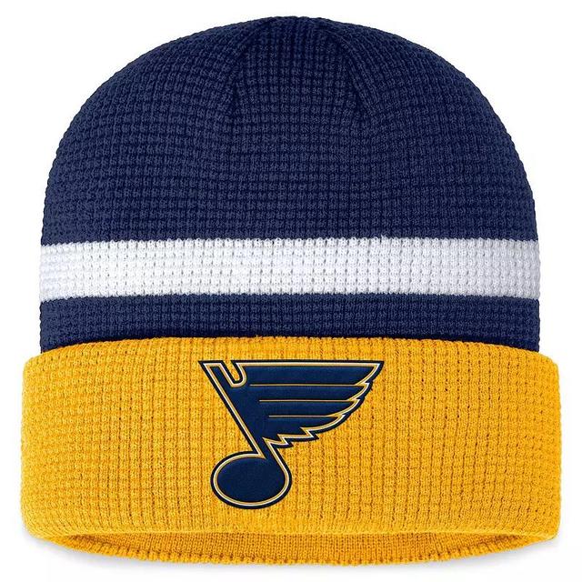 Mens Fanatics Branded /Gold St. Louis Blues Fundamental Cuffed Knit Hat Product Image