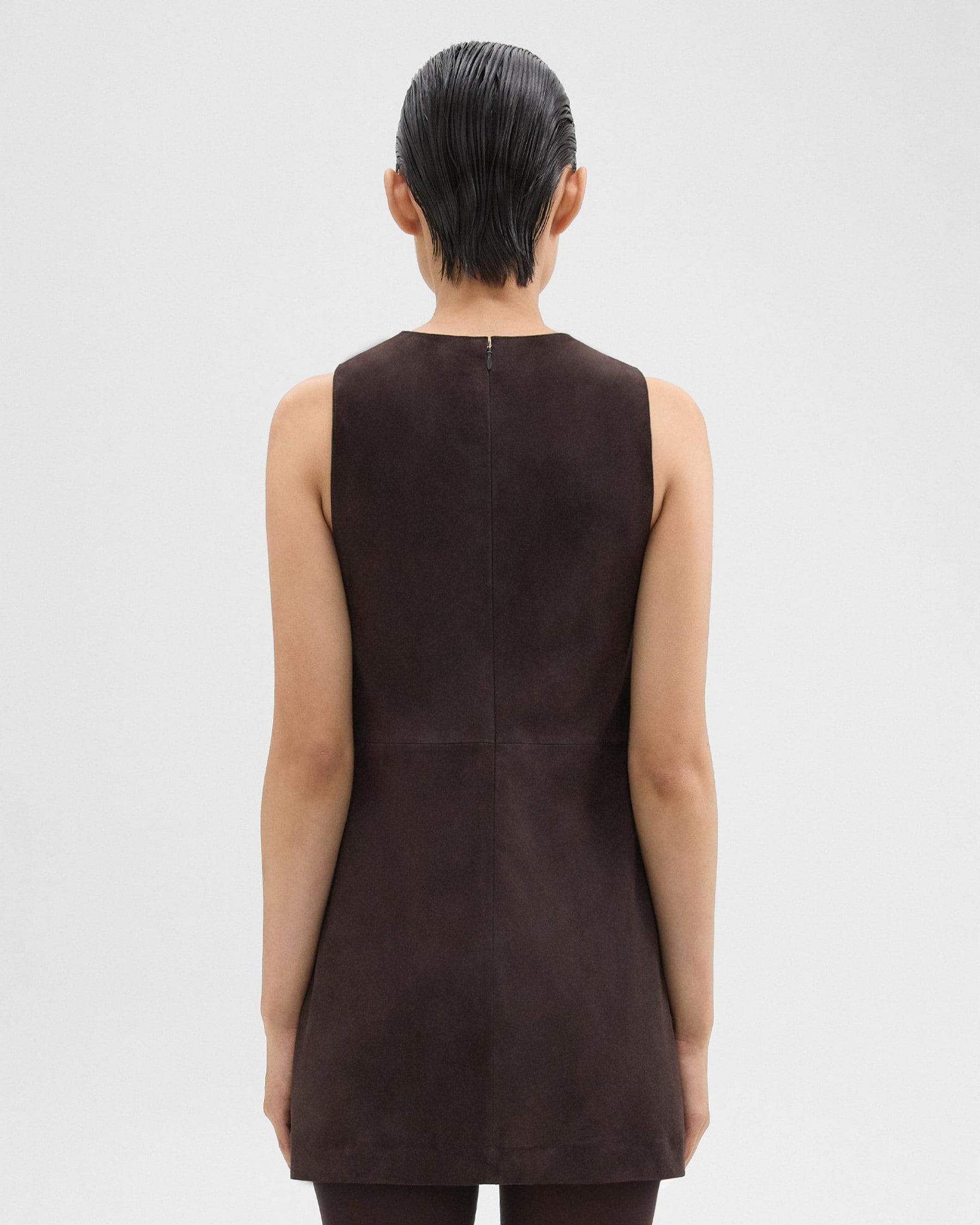 Shift Dress in Suede Product Image