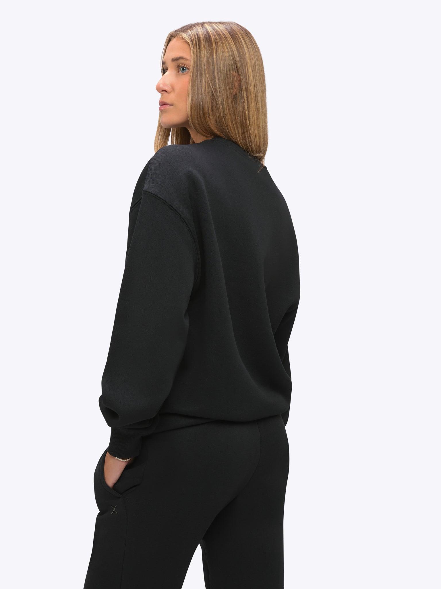 Divine Fleece Pullover | Black Relaxed-Fit Product Image