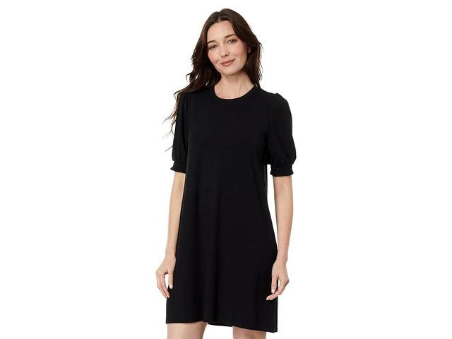 Lilla P Smocked Sleeve Crew Neck Dress Women's Clothing Product Image