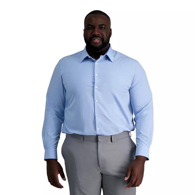 Big & Tall Haggar Smart Wash Classic Fit Solid Dress Shirt, Mens Product Image