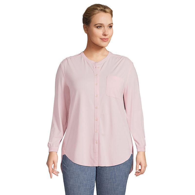 Lands End Plus Size Long Sleeve Jersey A-line Tunic Product Image