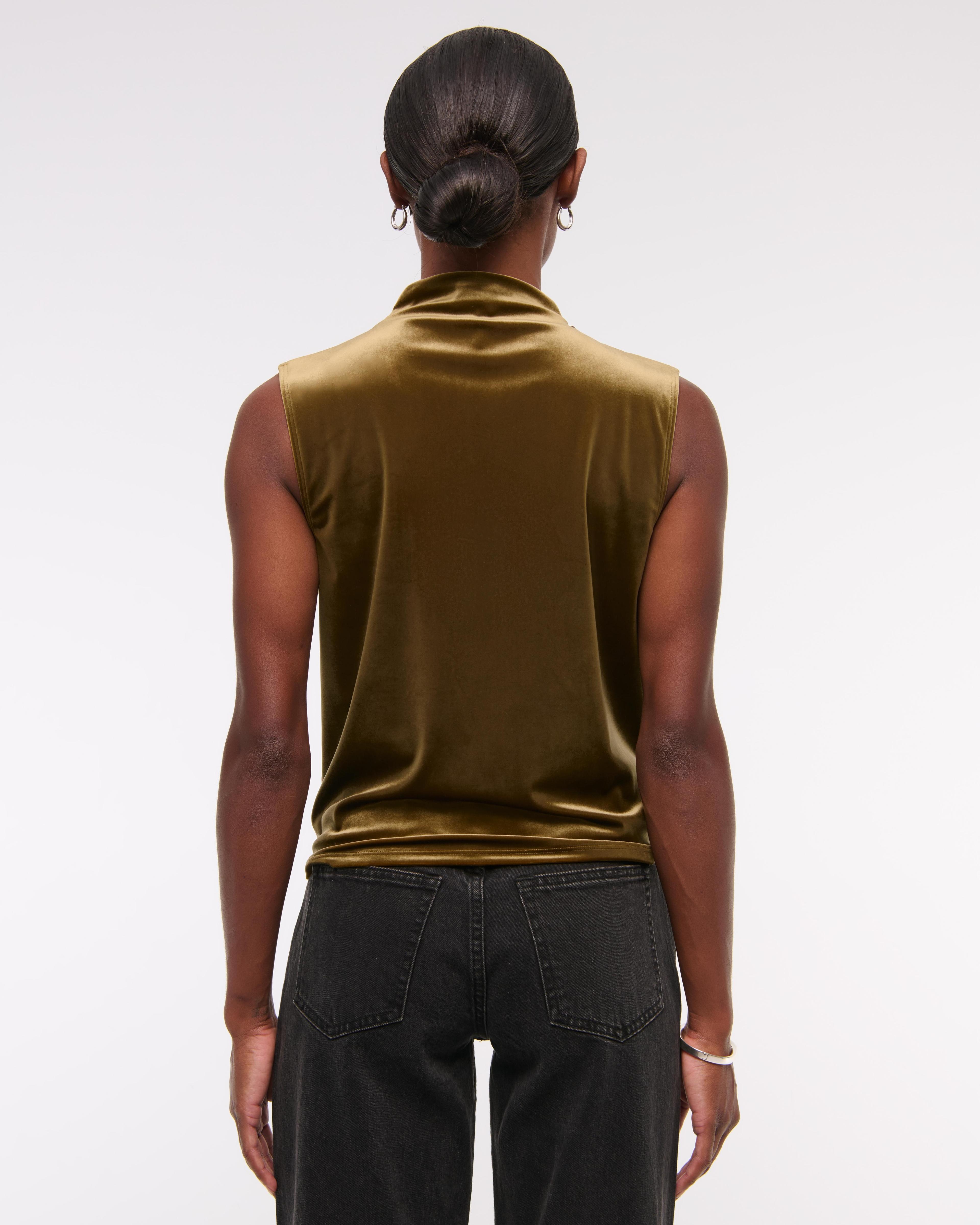 Sleeveless Grown-On Mockneck Top Product Image