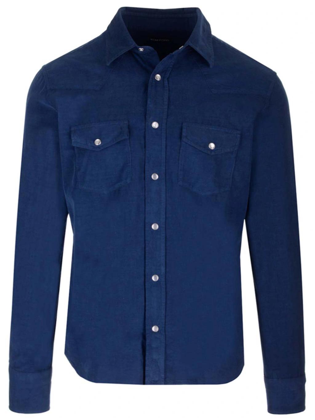 TOM FORD Buttoned Long In Blue Product Image