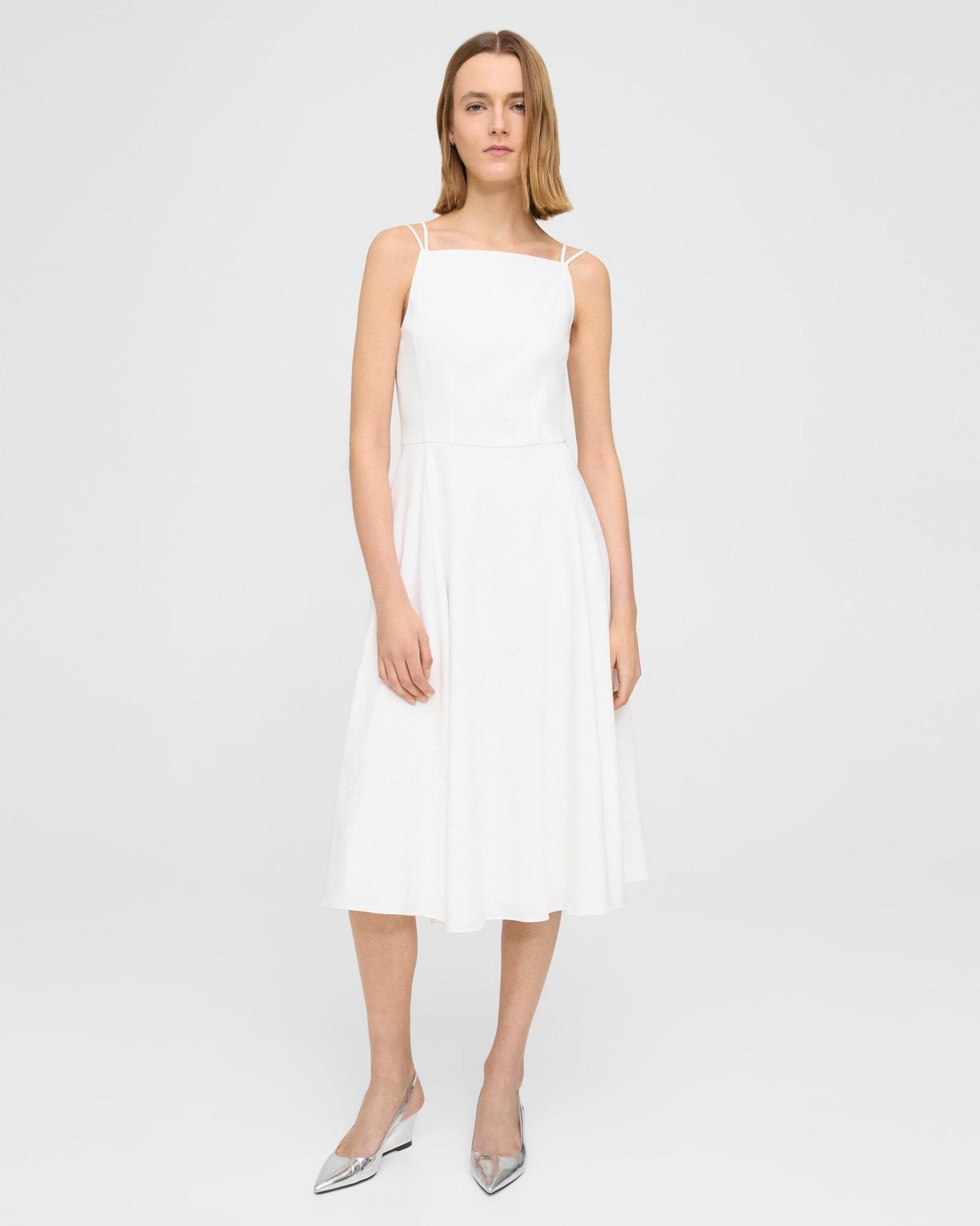 Square Neck Dress in Good Linen Product Image