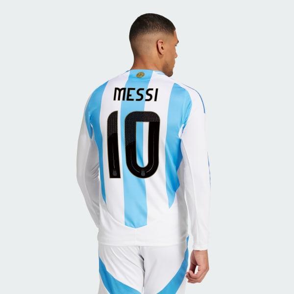 Argentina 24 Long Sleeve Messi Home Authentic Jersey Product Image