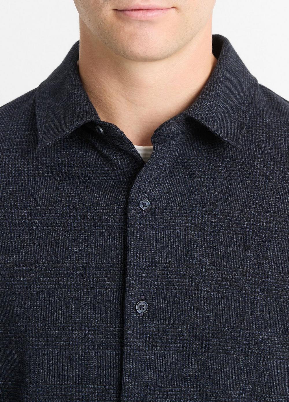 Glen Plaid Cotton-Blend Shirt Product Image