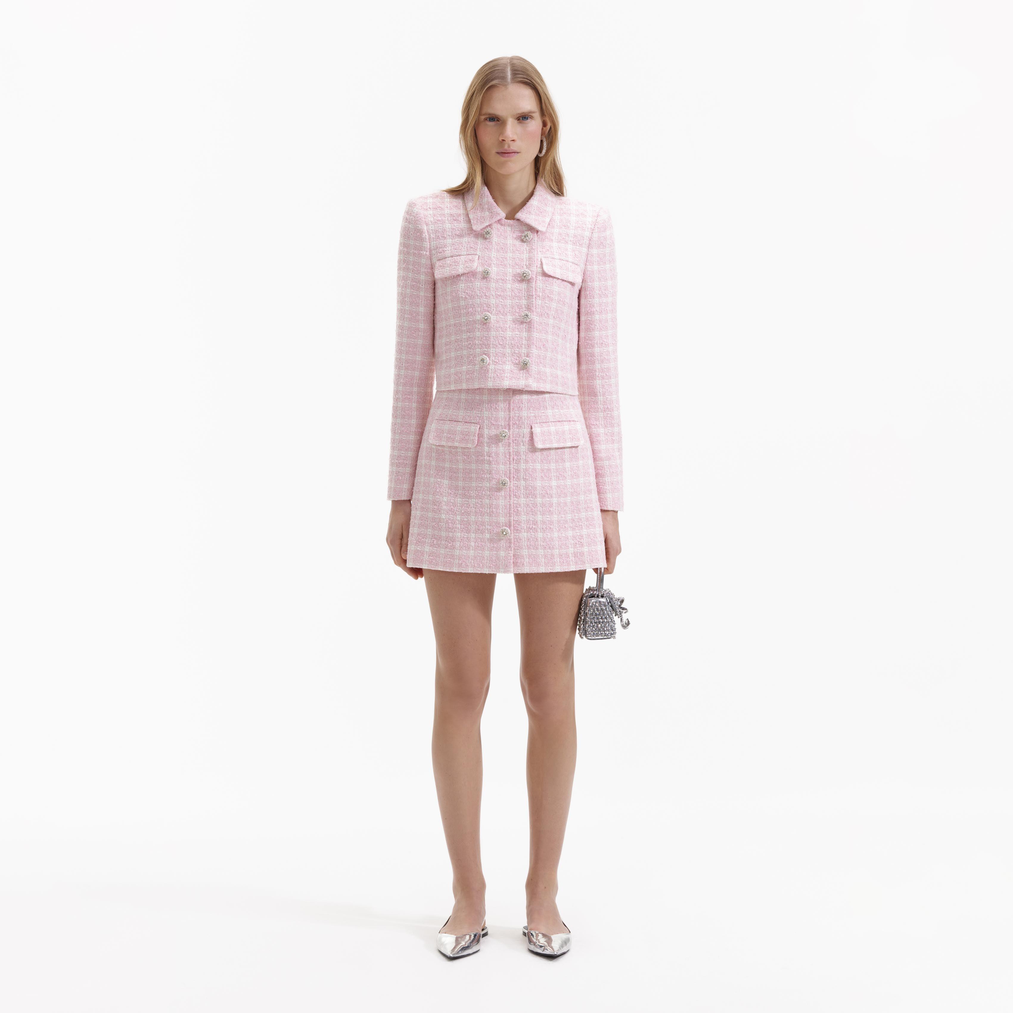 Pink Boucle Collar Jacket product image