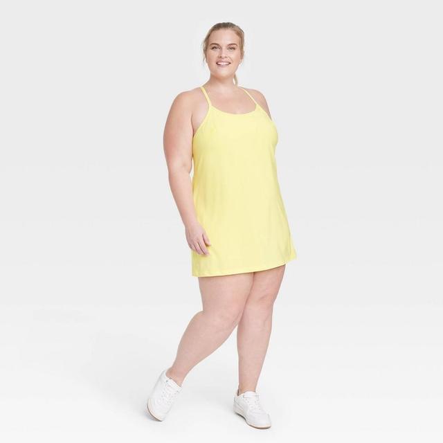 Womens Flex Strappy Active Dress - All In Motion Lemon Yellow 4X Product Image