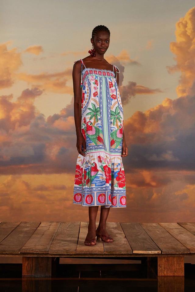 Off-White Flowers Beach Maxi Dress, FLOWERS BEACH OFF-WHITE / XS Product Image