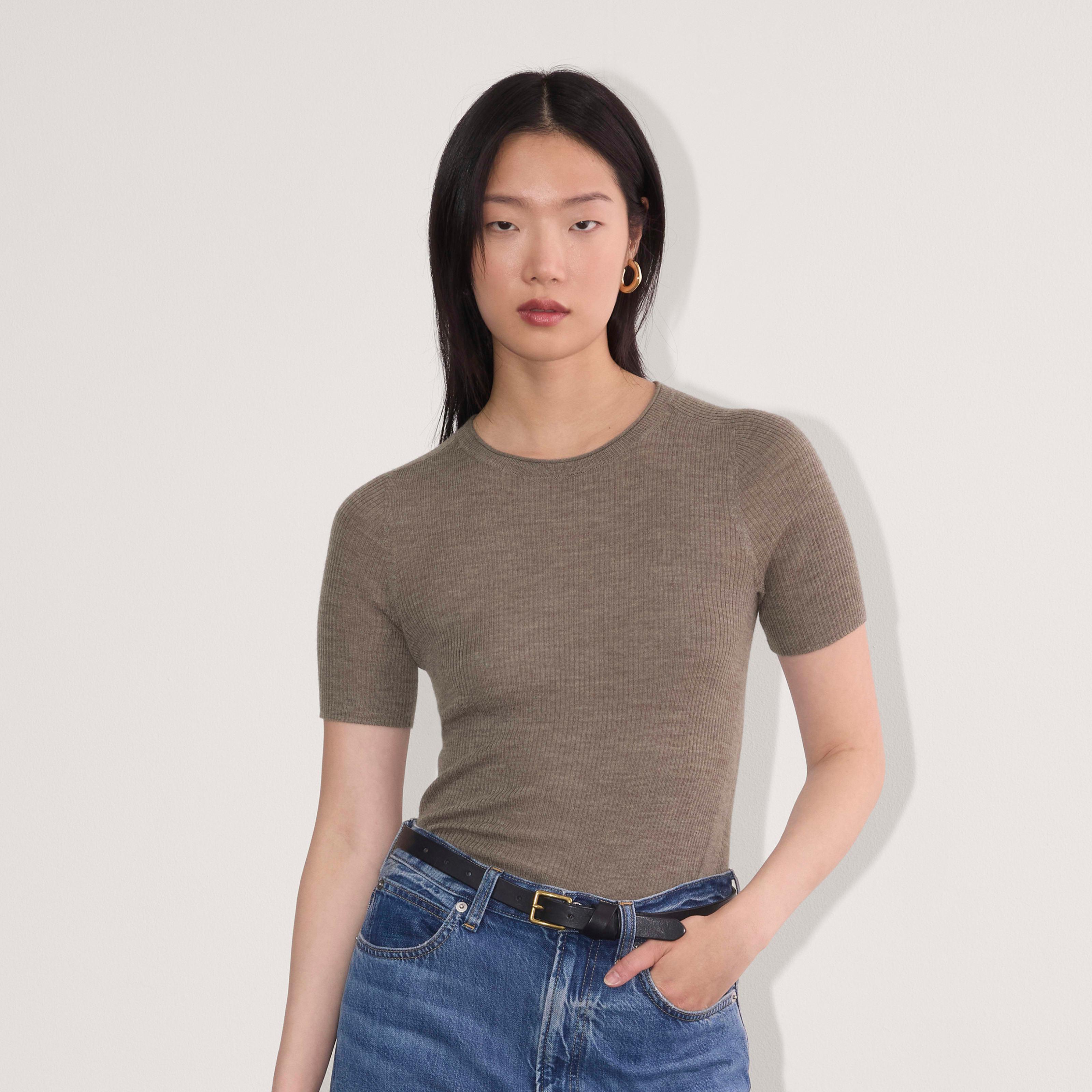 The Sweater Tee in Ultrasoft Merino Product Image