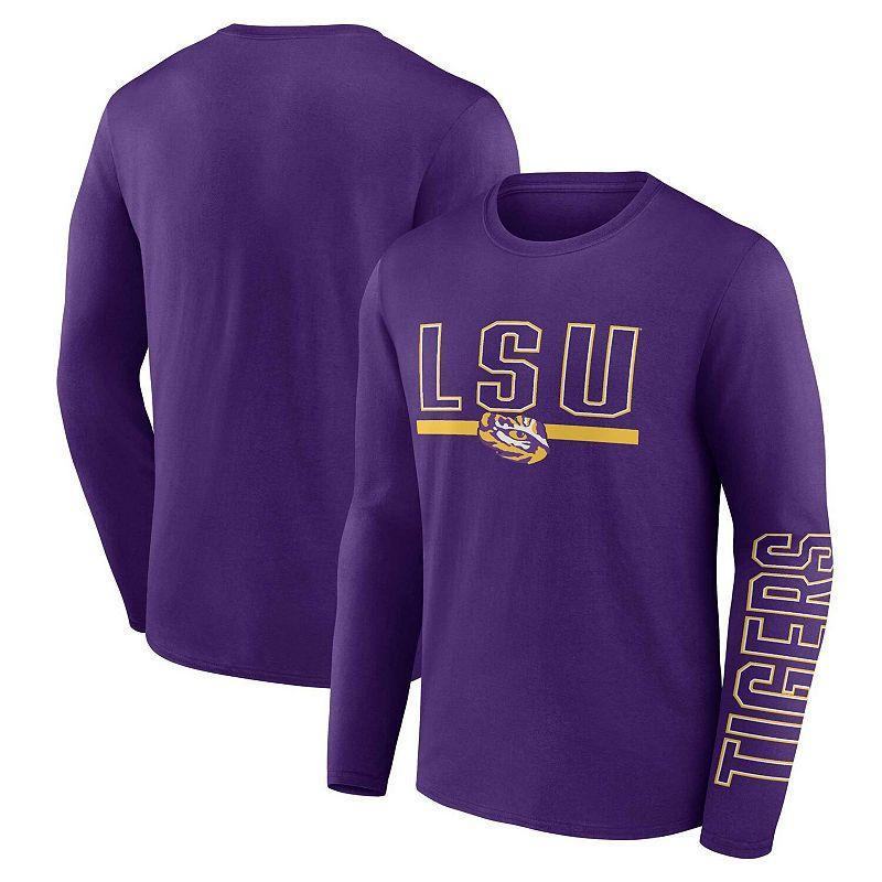 Mens Profile LSU Tigers Big & Tall Two-Hit Graphic Long Sleeve T-Shirt Product Image