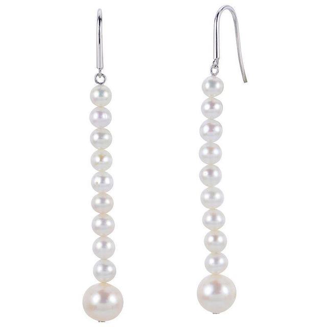 PearLustre by Imperial Sterling Silver Freshwater Cultured Pearl Drop Earrings, Womens Product Image