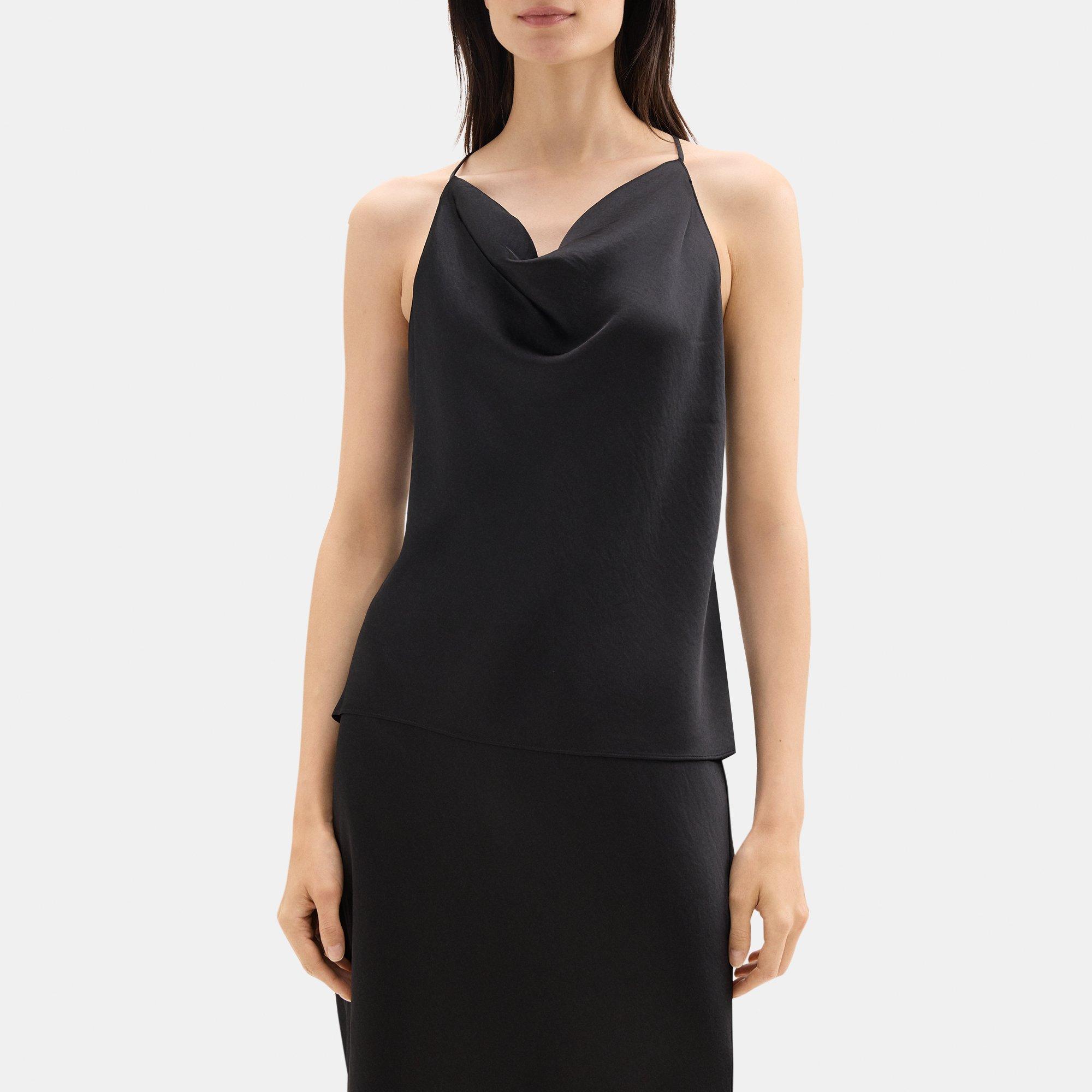 Silky Poly Cowl-Neck Top | Theory Outlet Product Image