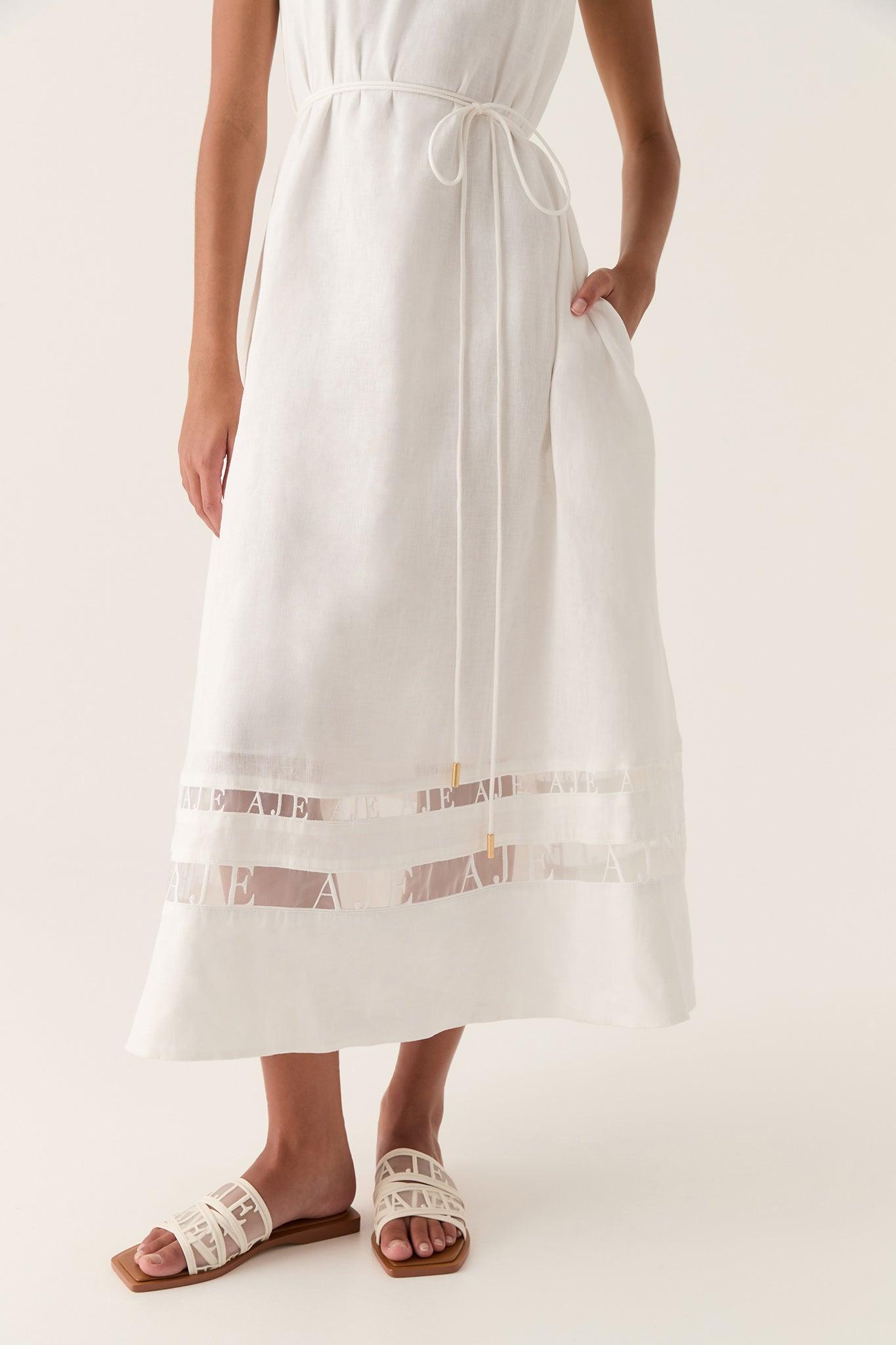 Reframe Logo Trim Midi Dress Product Image