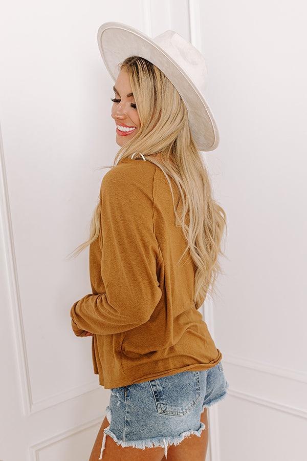 Creating Happiness Top In Camel Product Image