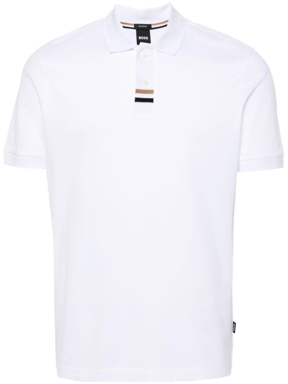 Piqué Cotton Polo Shirt In White Product Image