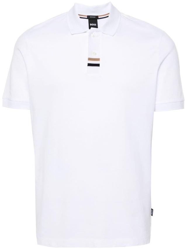 Piqué Cotton Polo Shirt In White Product Image