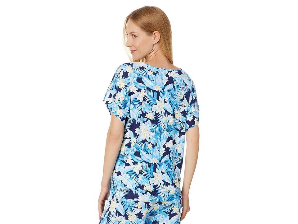 Tommy Bahama Short Sleeve Ankle PJ Set (Navy Print) Women's Pajama Sets Product Image