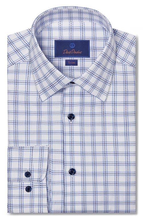 David Donahue Trim Fit Check Twill Dress Shirt Product Image