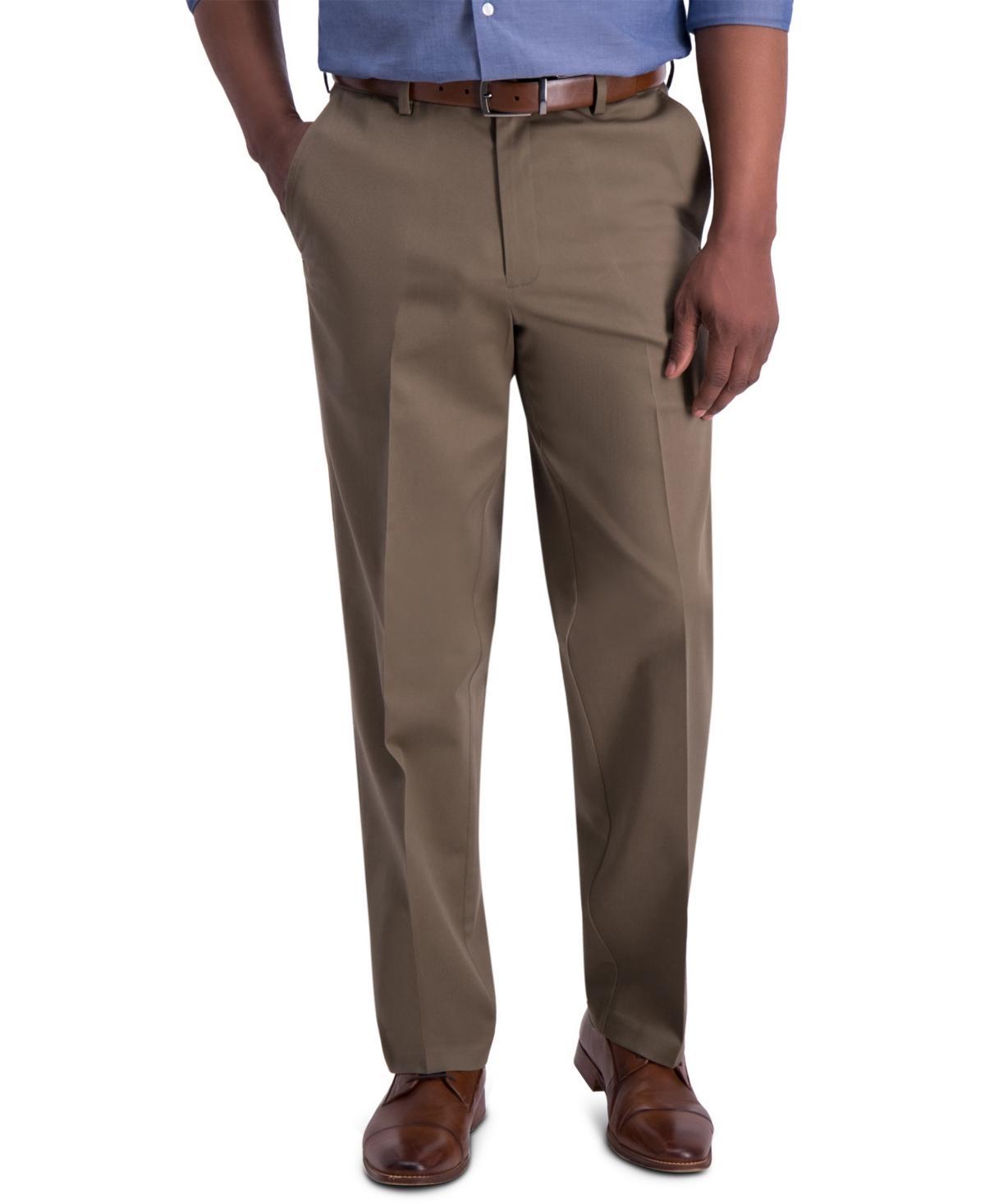 Haggar Mens Iron Free Premium Khaki Classic-Fit Flat-Front Pant Product Image