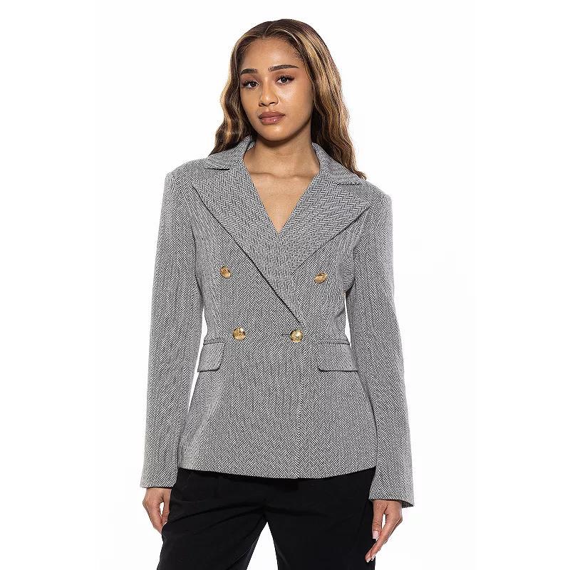 Womens ALEXIA ADMOR Farrah Tweed Classic Double Breasted Jacket Product Image