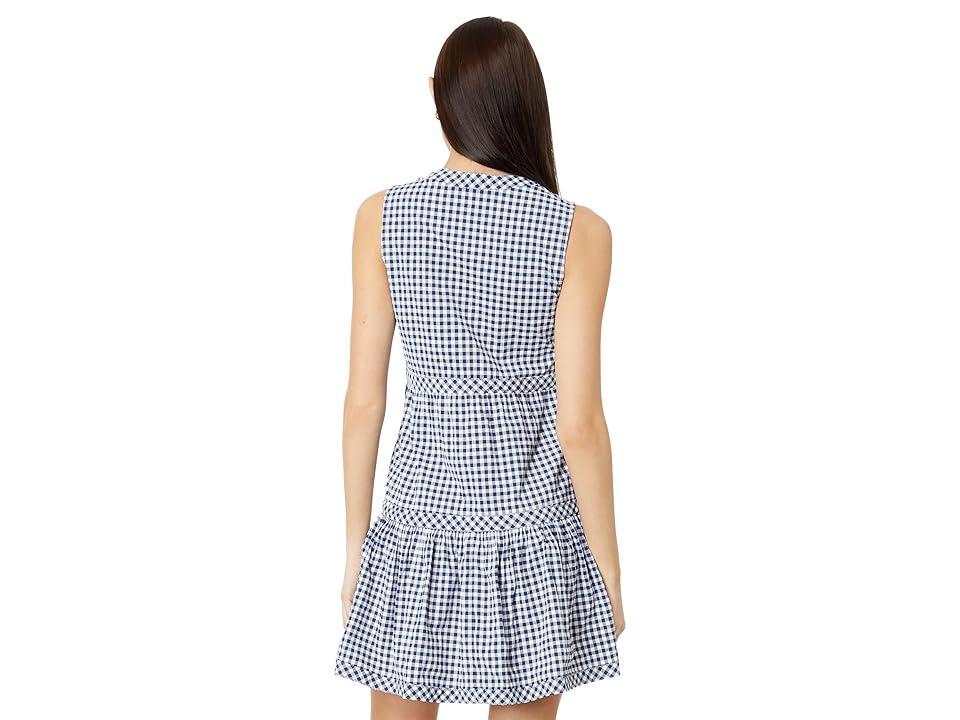 Vineyard Vines Harbor Tiered Dress (Gingham /White) Women's Clothing Product Image