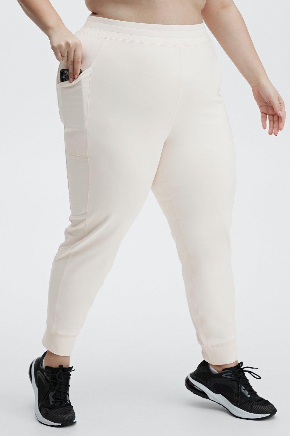 Fabletics On-The-Go Cold Weather Jogger Womens white Size L Product Image