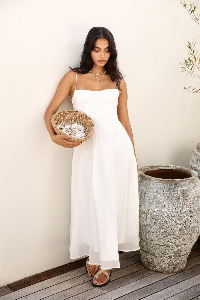 Take Her Dancing Maxi Dress White Product Image