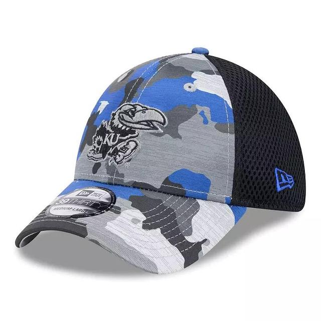 Mens New Era Camo/Black Kansas Jayhawks Active 39THIRTY Flex Hat Product Image