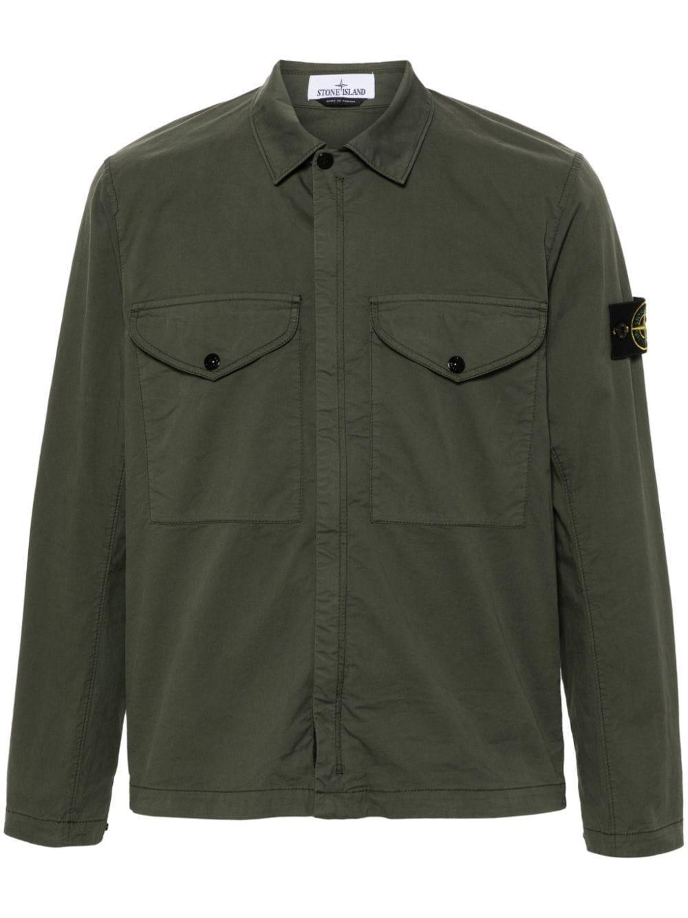 STONE ISLAND Compass-badge Shirt Jacket In Musk Product Image