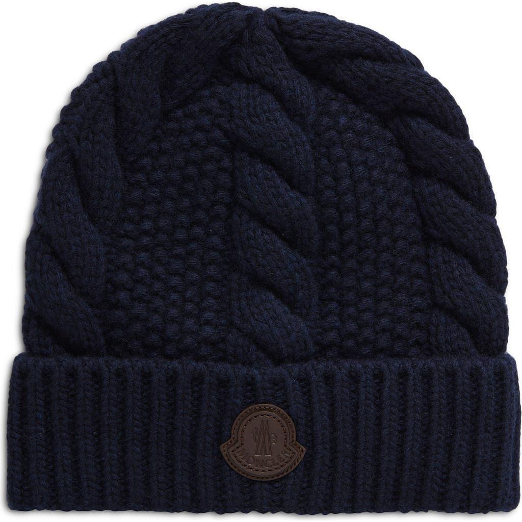 MONCLER Wool Beanie In Navy Product Image