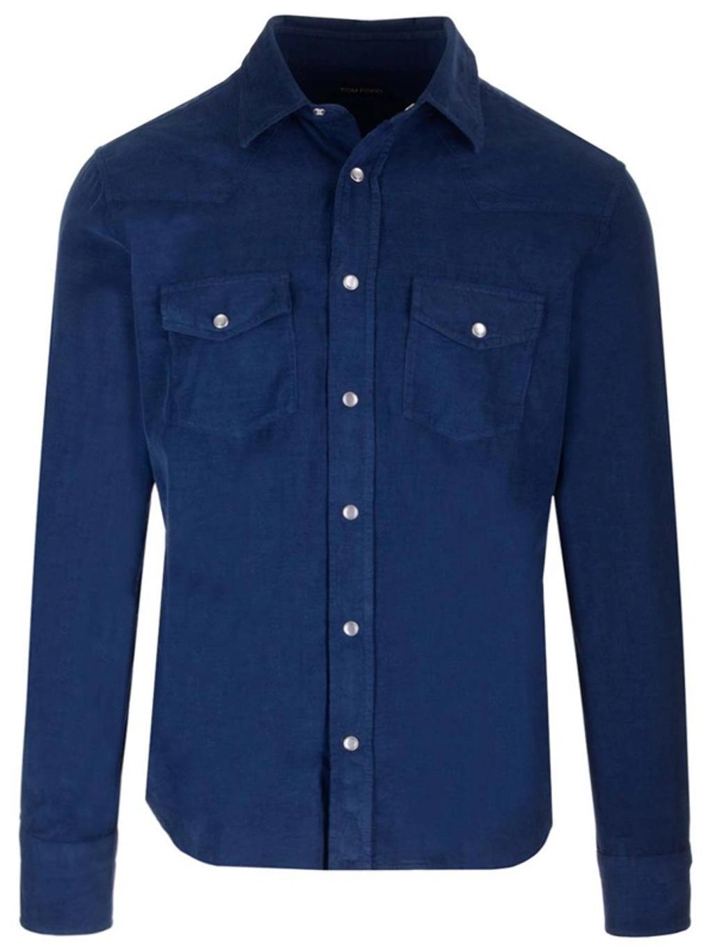 TOM FORD Buttoned Long In Blue Product Image