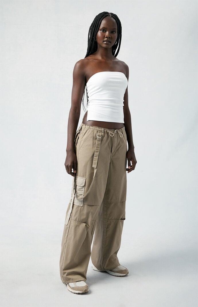 Womens Toggle Baggy Cargo Pants - Product Image